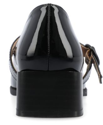 Women's Savvi Mary Jane Block Heel Flats