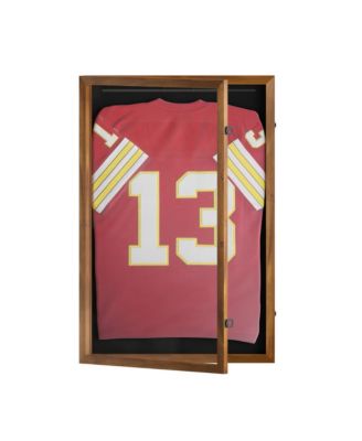 Jersey Display Case - Solid Wood with UV Treated Acrylic Window - Anti-Theft Lock with 2 Keys - For All Types of Jerseys