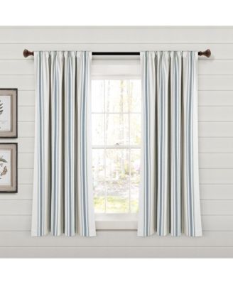 Farmhouse Stripe Yarn Dyed Eco-Friendly Recycled Cotton Window Curtain Panels