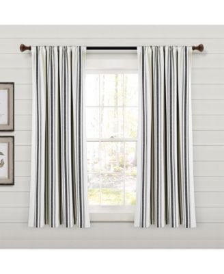 Farmhouse Stripe Yarn Dyed Eco-Friendly Recycled Cotton Window Curtain Panels