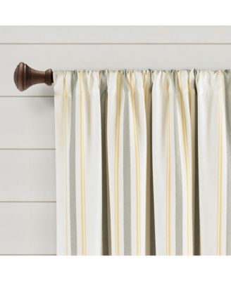 Farmhouse Stripe Yarn Dyed Eco-Friendly Recycled Cotton Window Curtain Panels