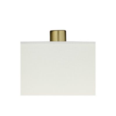 Luxe Modern Buffet Console Table Lamp 32" Tall Skinny Sculptural Gold Scroll Metal White Drum Shade for Bedroom Living Room Bedside Nightstand House Home Dining Entryway Office - Possini Euro Design