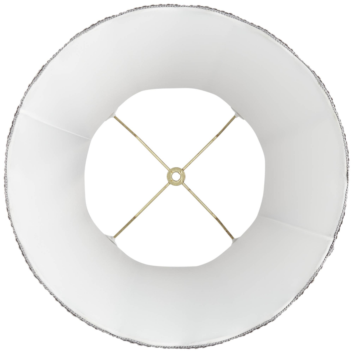 Morell Gray Medium Scallop Bell Lamp Shade Top x Bottom x High x Slant (Spider) Replacement with Harp and Finial - Springcrest