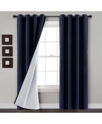 Insulated Grommet 100% Blackout Faux Silk Window Curtain Panel