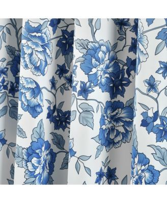 Ivana Floral Light Filtering Window Curtain Panels