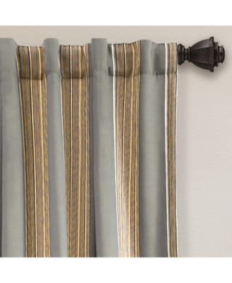 Julia Stripe Light Filtering Window Curtain Panels