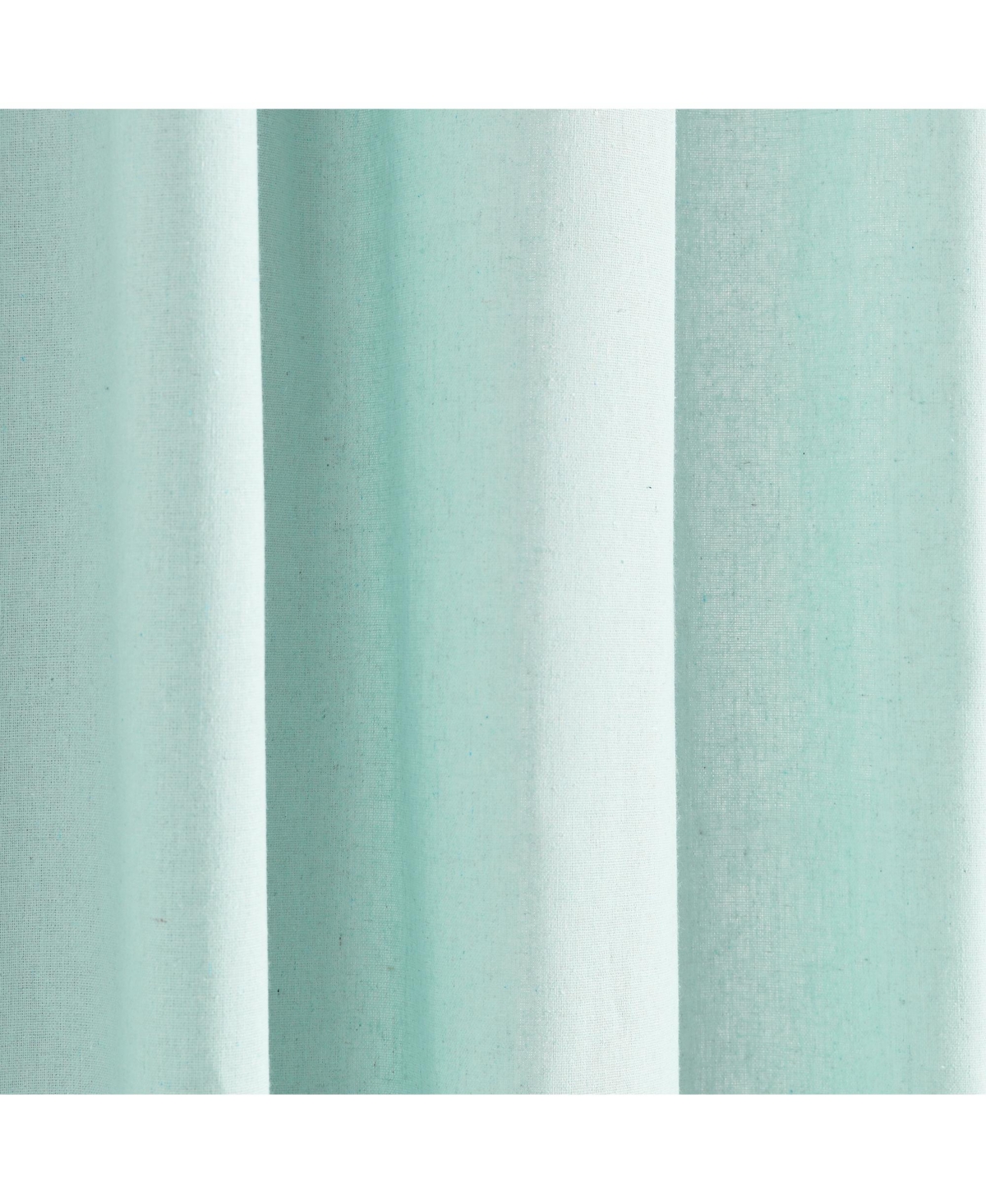 Modern Faux Linen Embroidered Edge With Attached Valance Window Curtain Panels