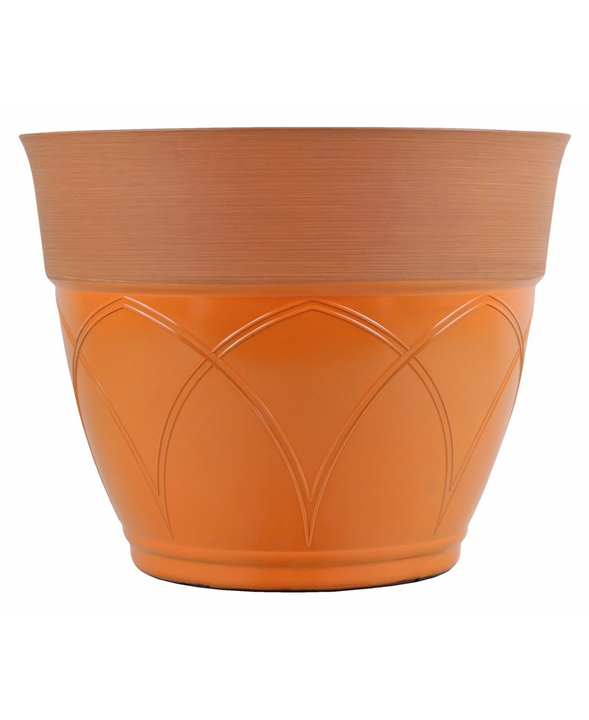 Garden Elements Colored Rim Large Plastic Planter, Inches