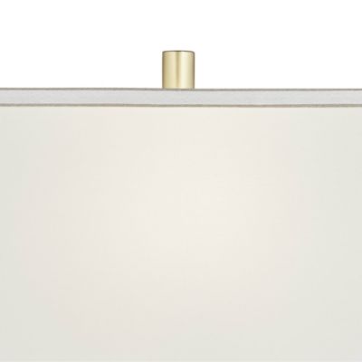 Modern Table Lamps 28 1/4" Tall Set of 2 Gold Metal White Rectangular Shade for Living Room Bedroom House Bedside