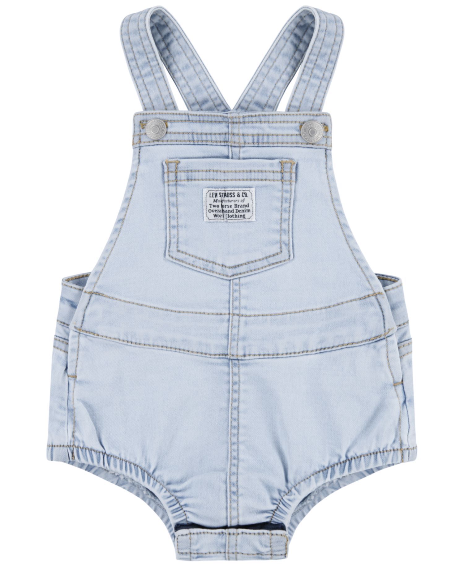 Baby Girls' Sleeveless Denim Shortalls