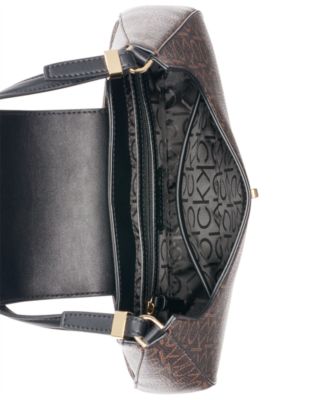 Calvin Klein Becky Signature Turnlock Shoulder Bag - Macy's