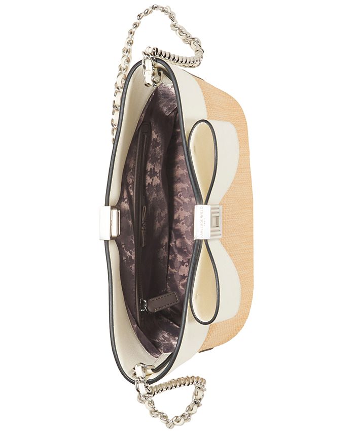 KARL LAGERFELD PARIS Ikons Bow Woven Small Shoulder Bag Macy's