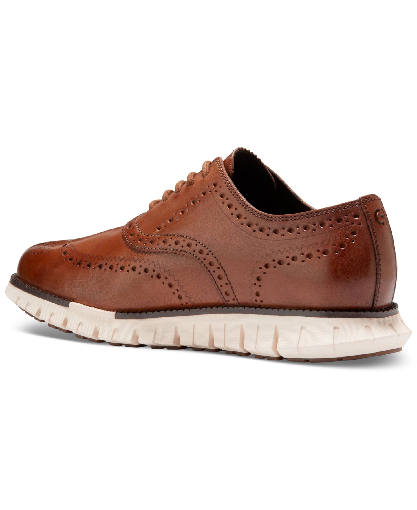Мужские туфли Cole Haan ZERØGRAND Remastered Lace-Up Wingtip Oxford, цвет: Рыжевато-коричневый / Слоновая кость — фото 3