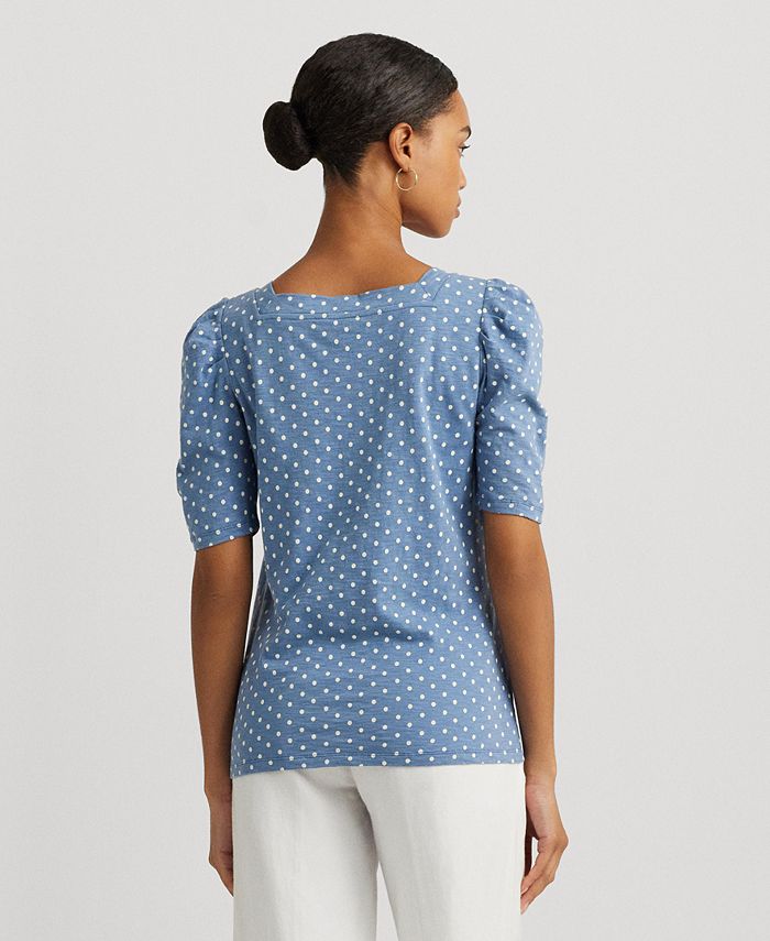 LULU MAC POLKA DOT BUTTER TEE