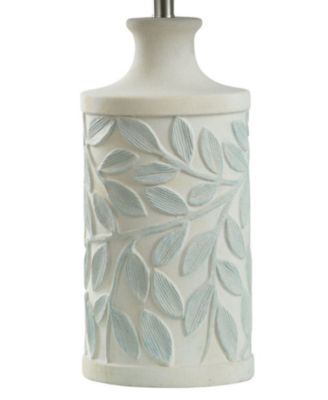 30" Two Tone Textured Leaf Motif Table Lamp