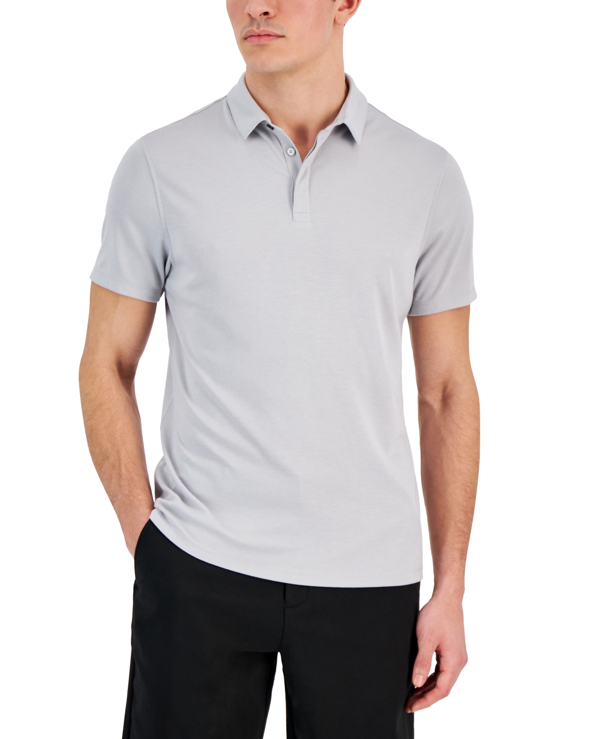 Alfani Men's Alfatech Stretch Solid Polo Shirt, Created For Macy's