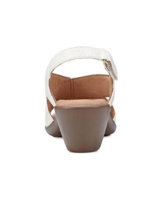 Chantal Crisscross Low Heel Leather Sandals