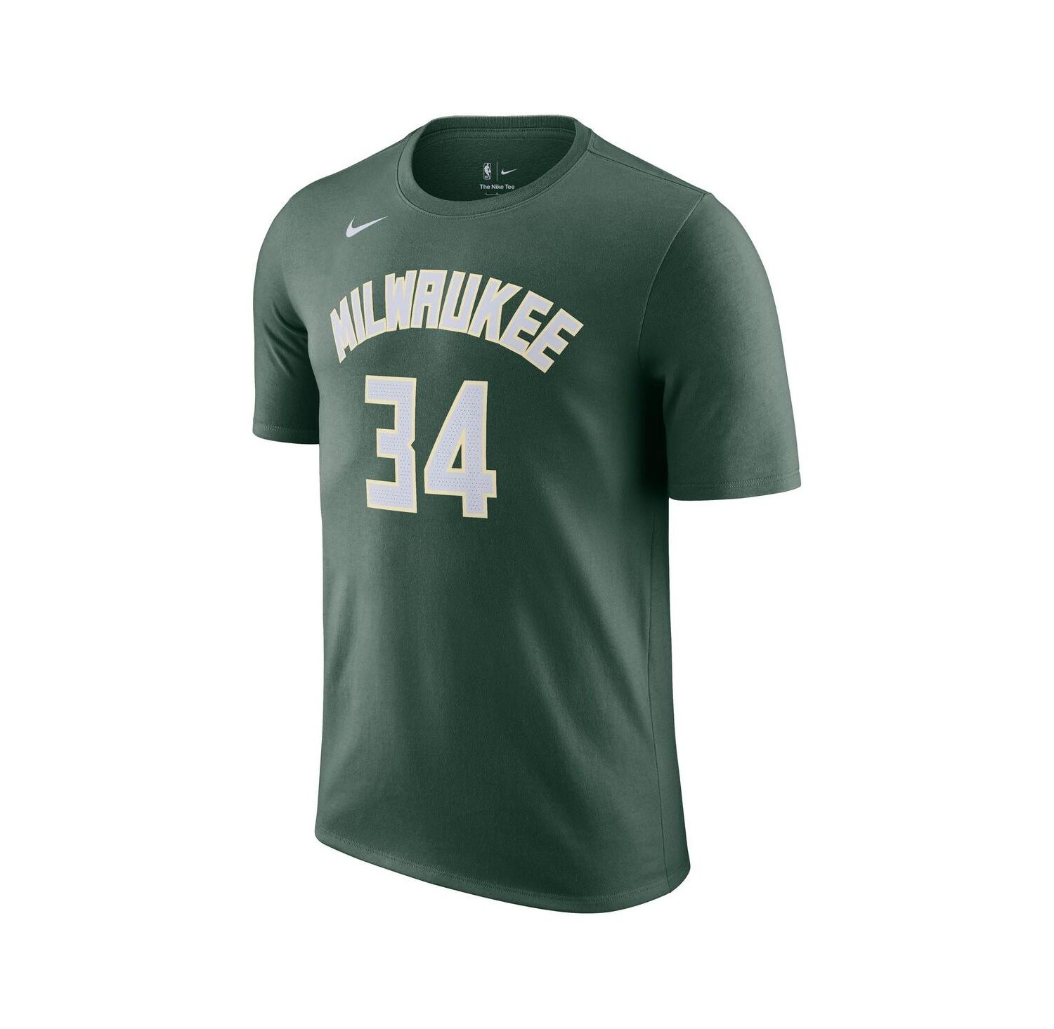 Men's Giannis Antetokounmpo Hunter Green Milwaukee Bucks Icon 2022/23 Name and Number T-shirt