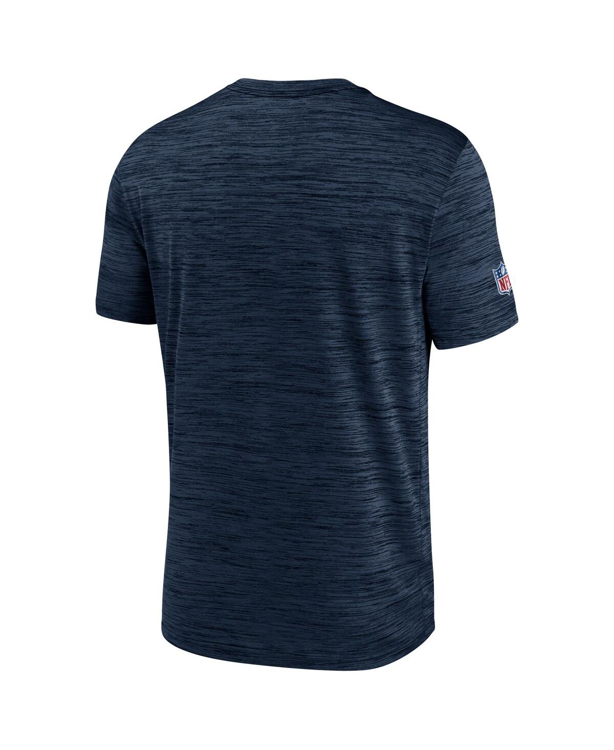 Men's NikeSeattle Seahawks Sideline Velocity Athletic Stack Performance T-shirt - Navy