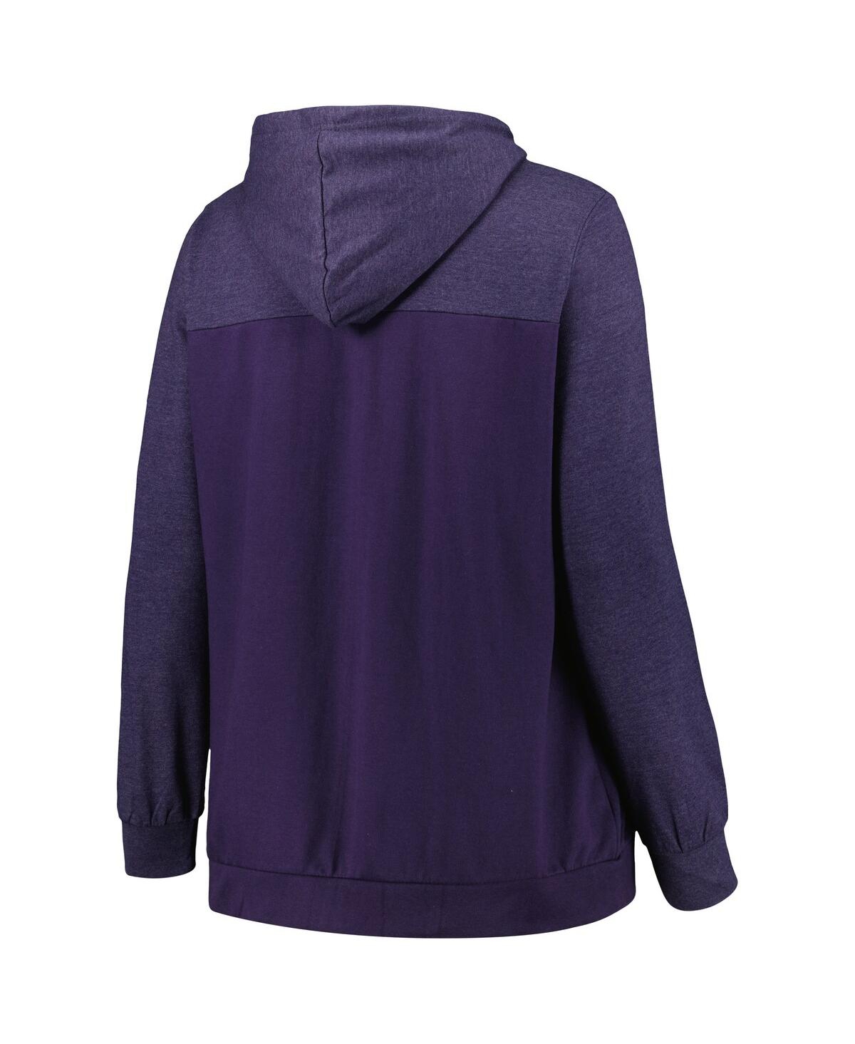 Women's FanaticsDallas Cowboys Plus Size City Ties Full-Zip Hoodie - Heather Navy