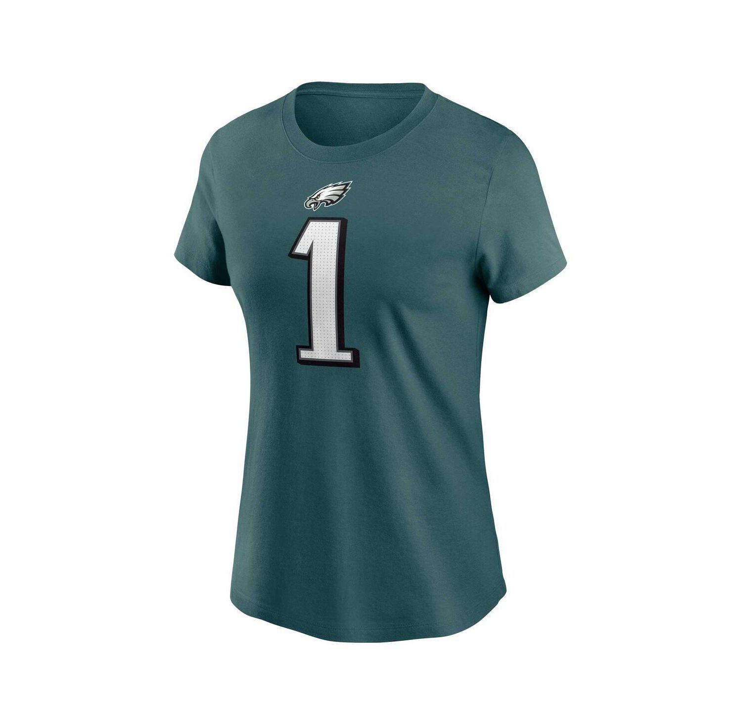 Women's Jalen Hurts Midnight Green Philadelphia Eagles Player Name and Number T-shirt