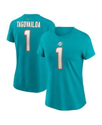 Nike Women's Tua Tagovailoa Aqua Miami Dolphins Player Name and