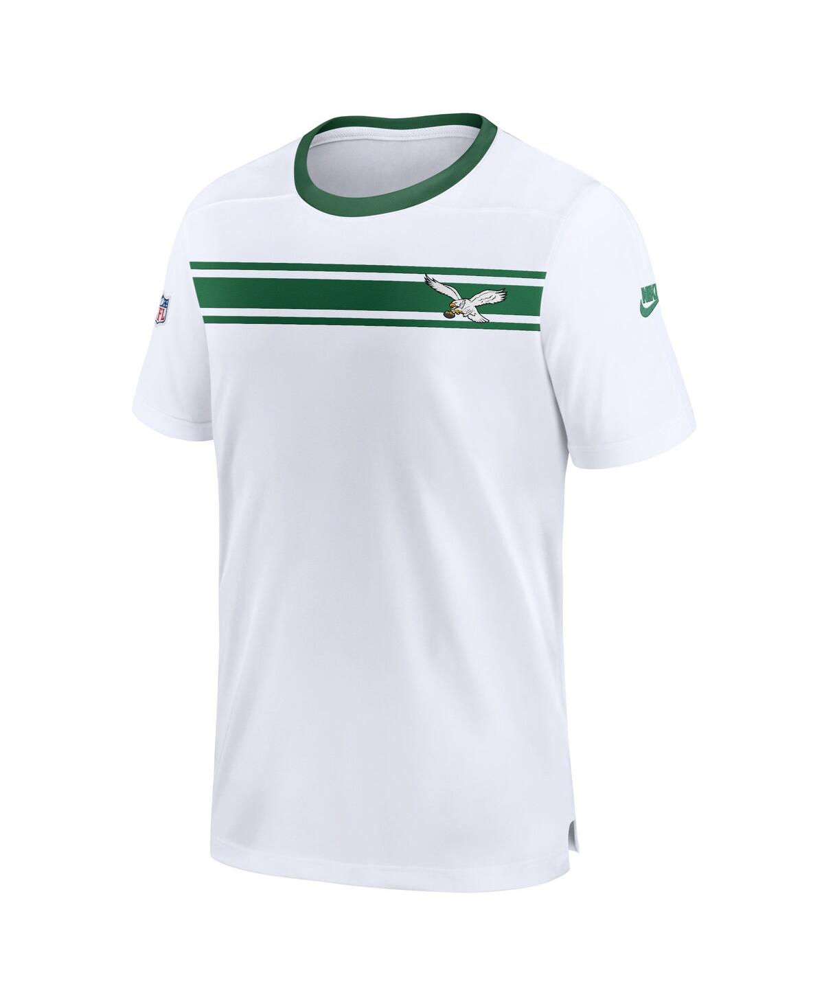 Men's NikeDistressed Philadelphia Eagles Sideline Coaches Alternate Performance T-shirt - White