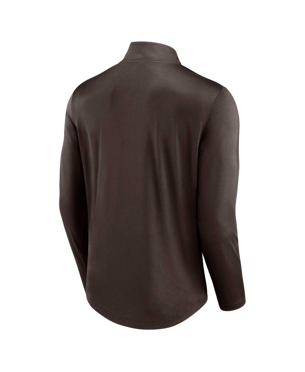 Men's FanaticsSan Diego Padres Quarterback Quarter-Zip Top - Brown