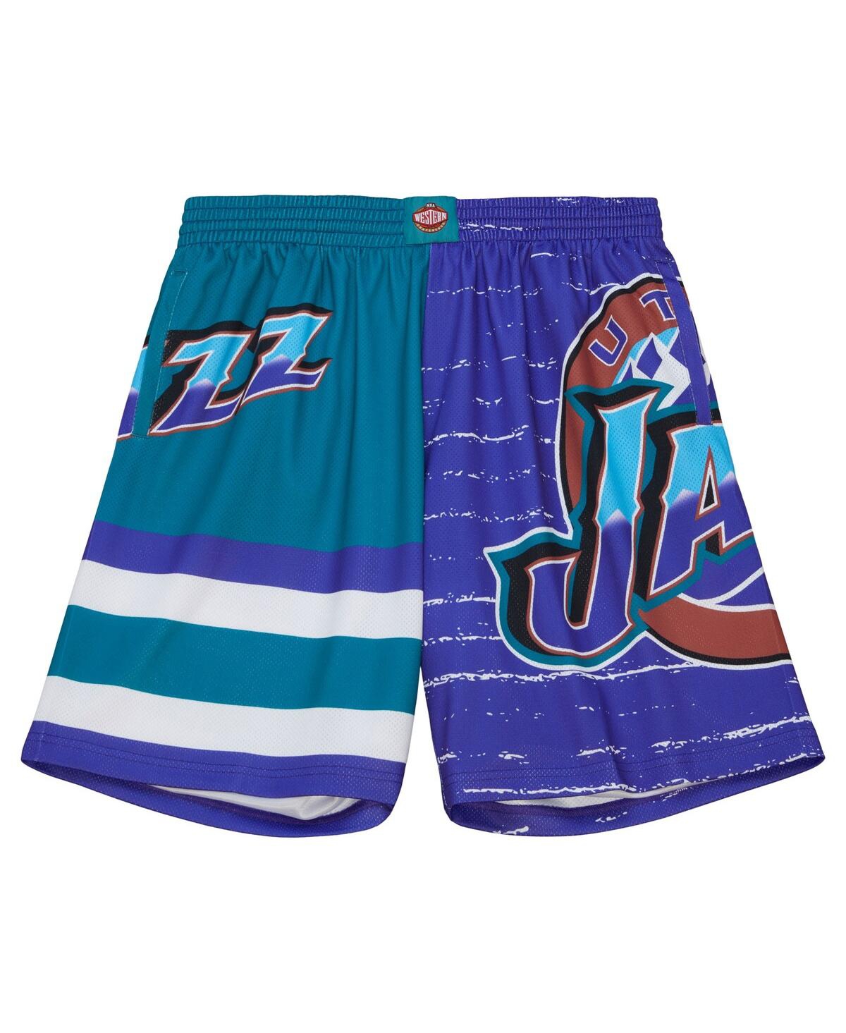 Men's Mitchell & Ness Turquoise Utah Jazz Jumbotron 3.0 Shorts - Turquoise