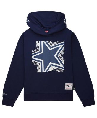 Women's Navy Dallas Cowboys Gridiron Classics Big Face 7.0 Pullover Hoodie