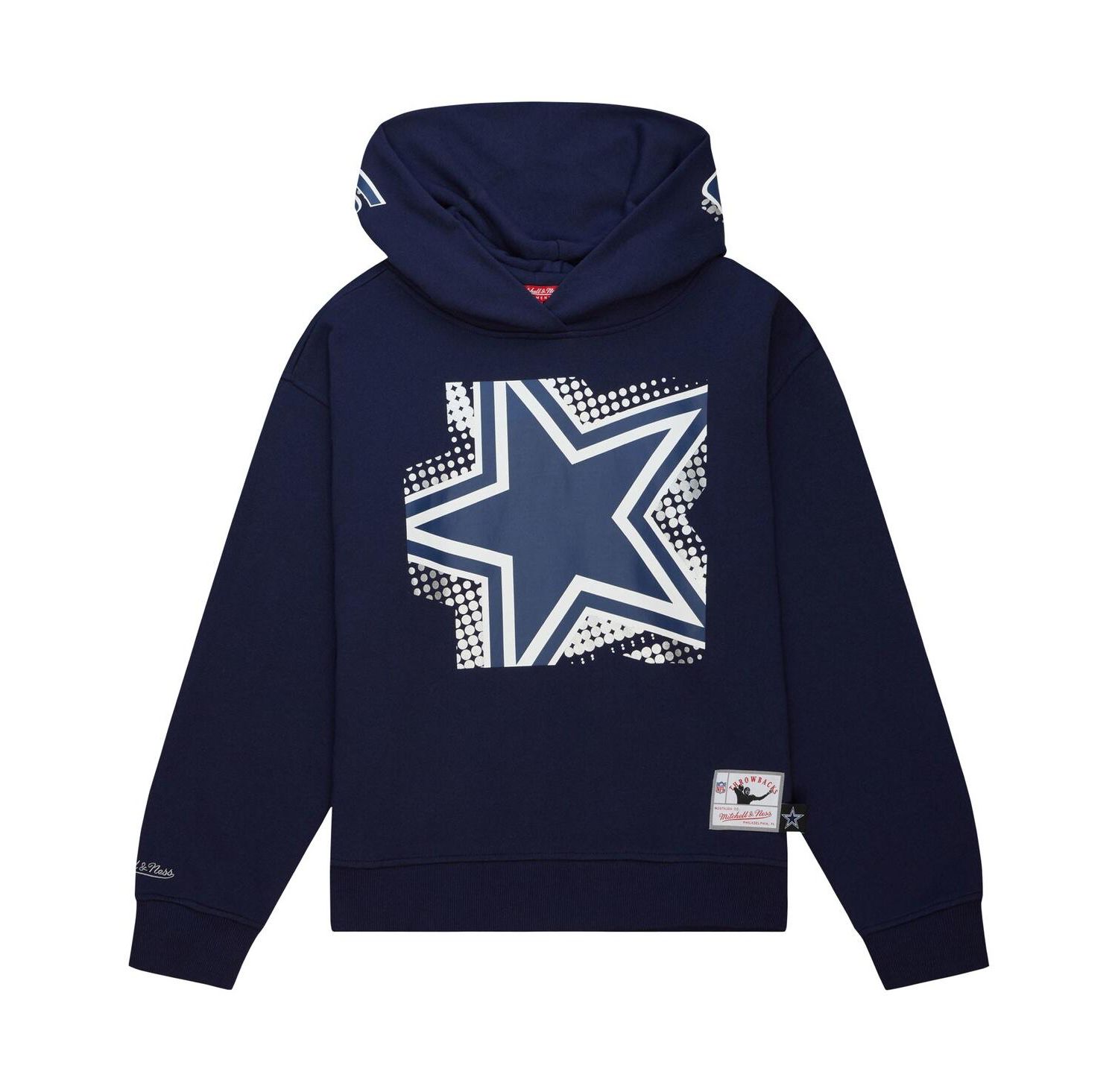 Women's Navy Dallas Cowboys Gridiron Classics Big Face 7.0 Pullover Hoodie