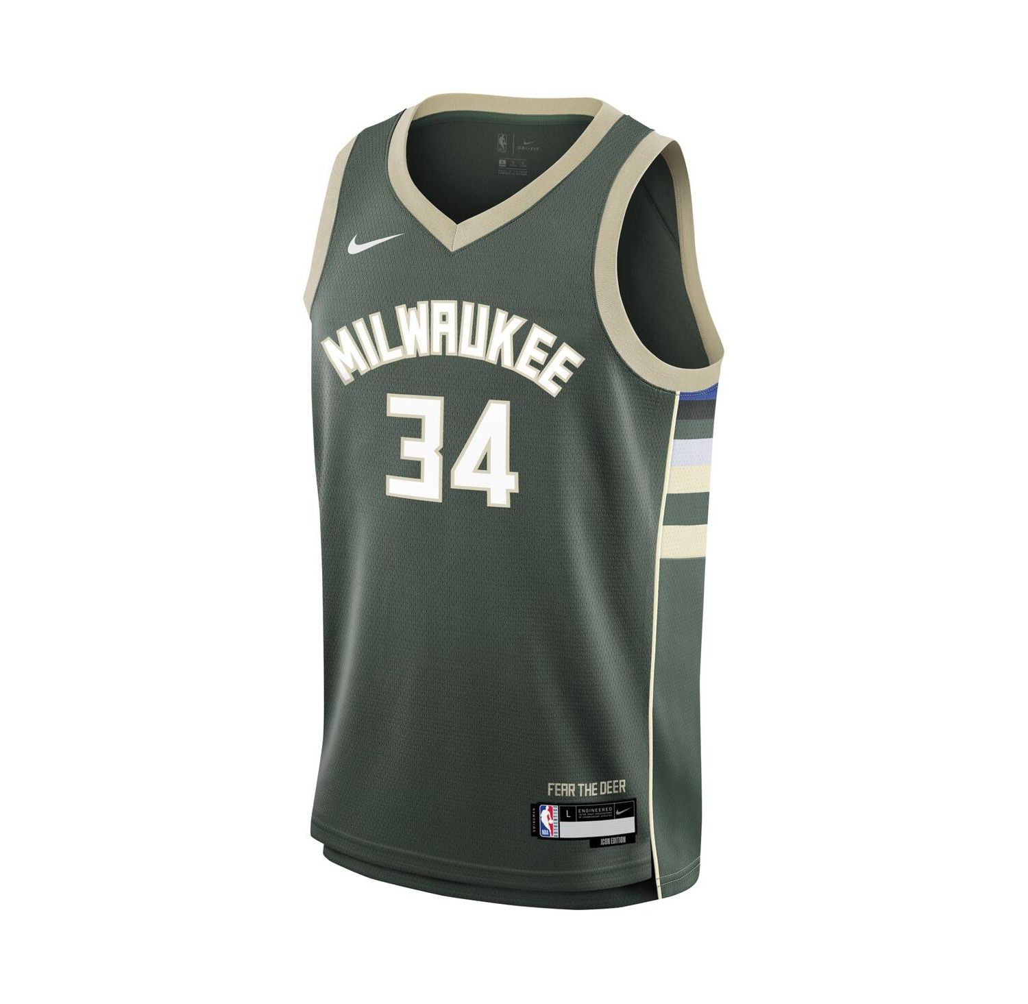Big Boys Giannis Antetokounmpo Hunter Green Milwaukee Bucks Swingman Jersey - Icon Edition