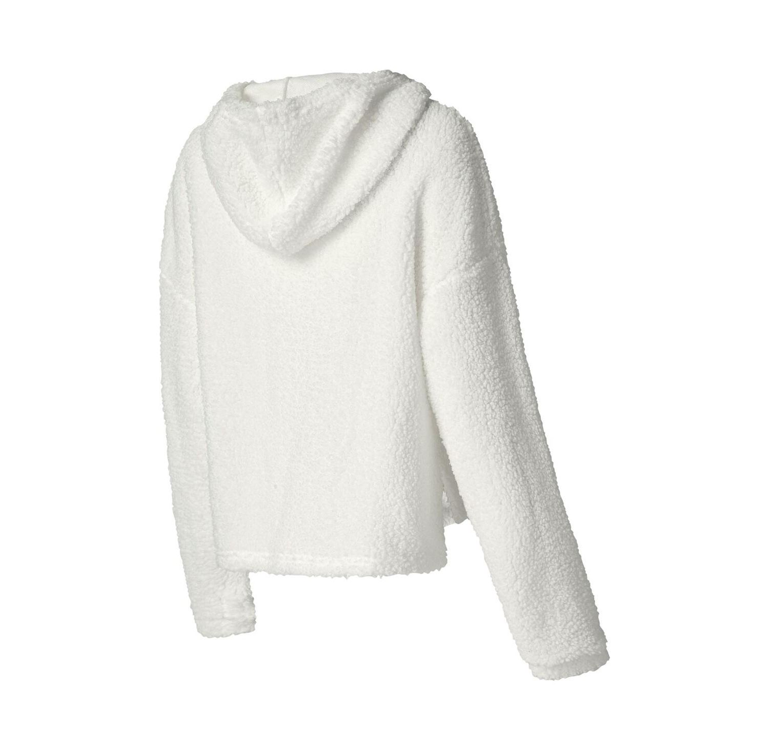 Women's Cream Miami Heat Fluffy Long Sleeve Hoodie T-shirt Shorts Sleep Set