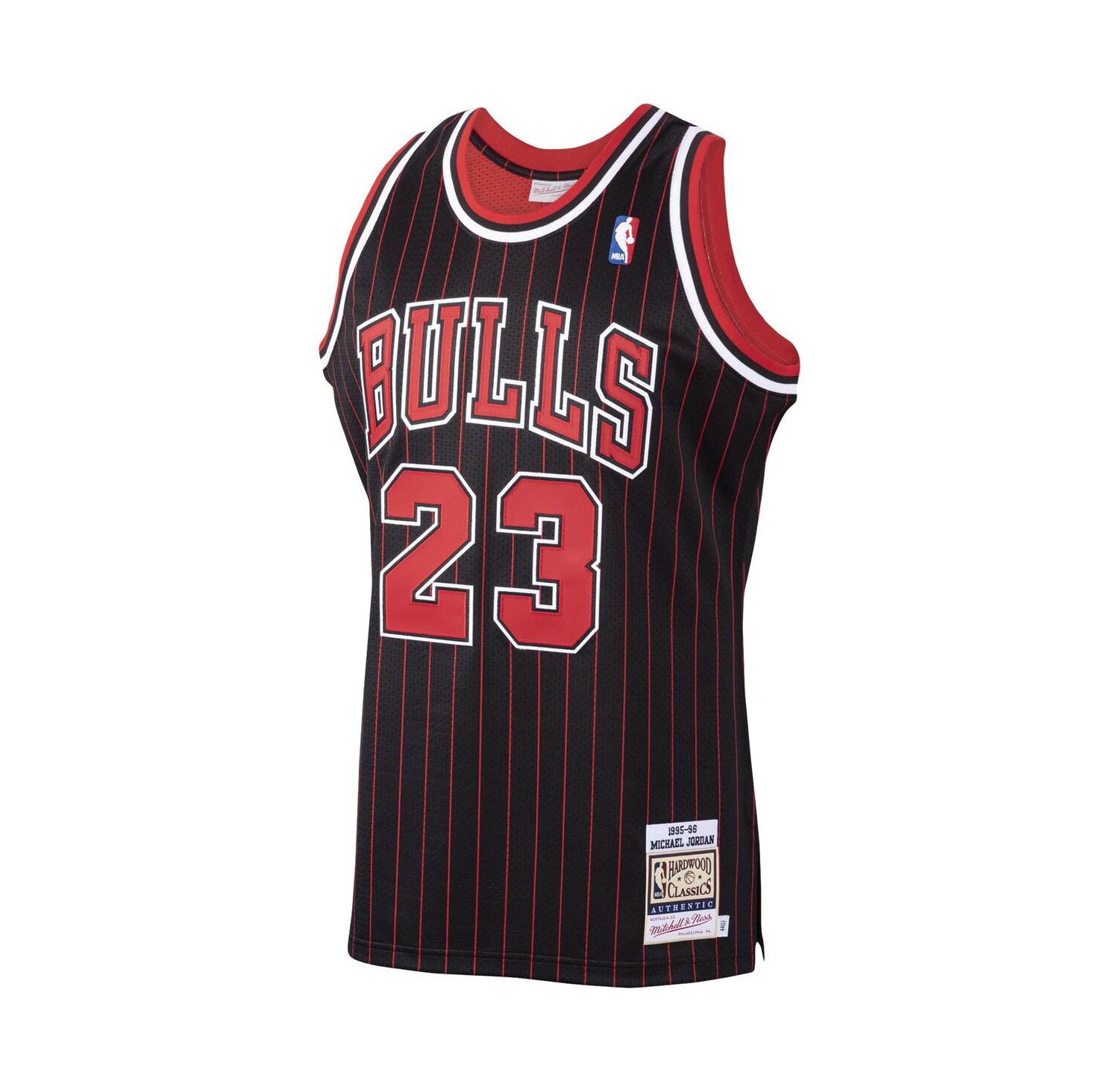 Men's Michael Jordan Black Chicago Bulls 1995/96 Hardwood Classics Authentic Jersey