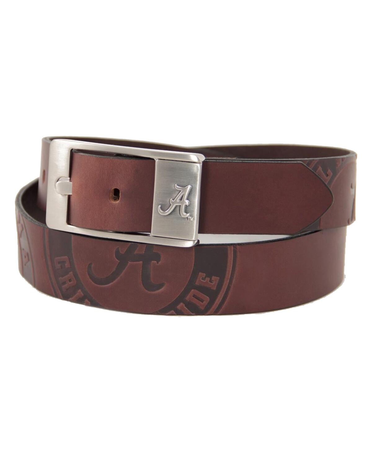 Men's Alabama Crimson Tide Brandish Leather Belt - Brown - Brown