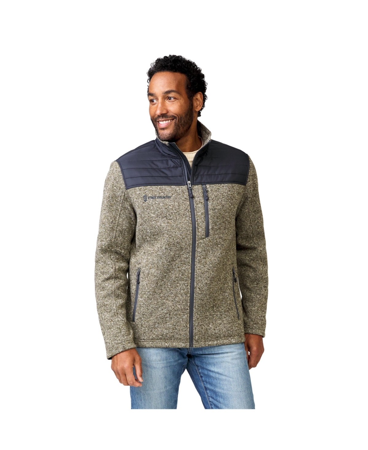Men's Frore Sweater Knit Fleece Jacket - Khaki heather