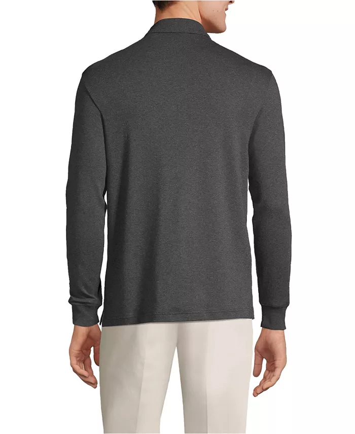 Men's Long Sleeve Cotton Supima Polo Shirt - thumbnail 2