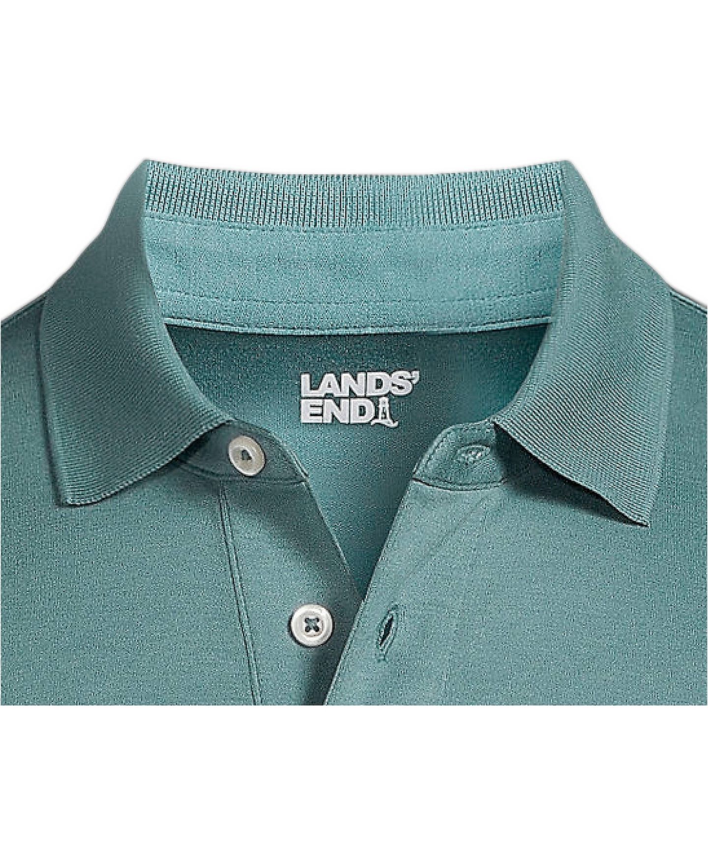 Мужское поло Lands' End Short Sleeve Cotton Supima Polo Shirt, цвет: Tourmaline — фото 2