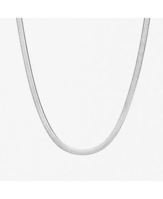 Ana Luisa Herringbone Chain Necklace - Ina Silver