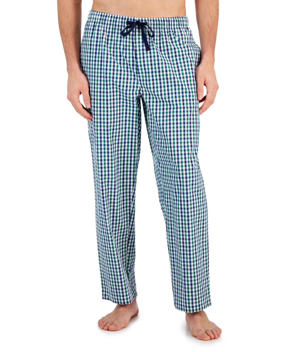 Men's Regular-Fit Gingham Check Pajama Pants, Created for Macy's - Pj Pant