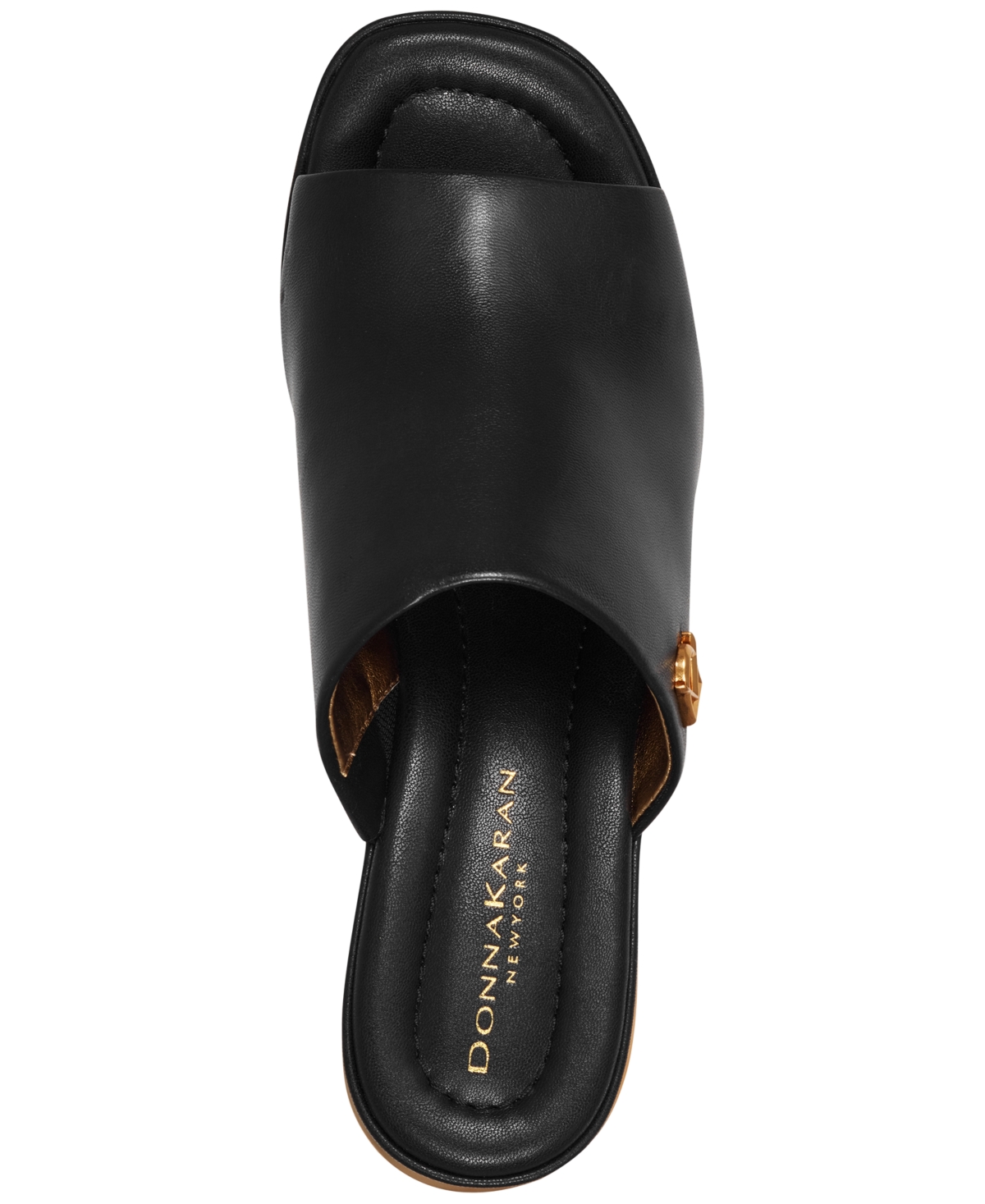 Shop Donna Karan Women's Tinley Peep Toe Mules In Black