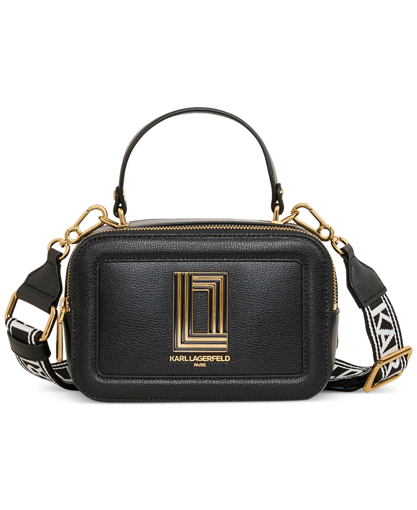 Женская сумка KARL LAGERFELD PARIS Simone Camera Small Crossbody, цвет: Чёрный — фото 1
