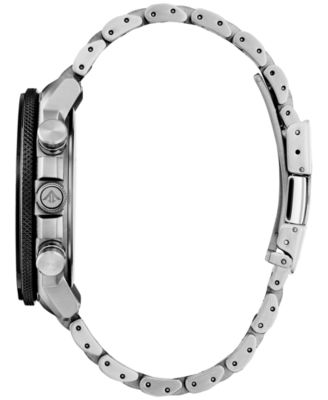 Eco-Drive Men's Chronograph Promaster Geo Trekker Gray-Tone Stainless Steel Bracelet Watch 46mm