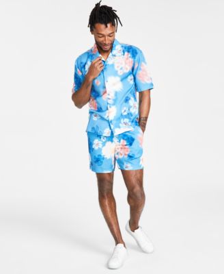 Mens Jackson Regular Fit Floral Print Button Down Camp Shirt Regular Fit Floral Print 7 Shorts Created For Macys