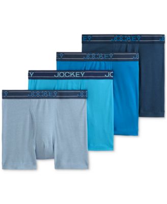 Men's Jockey Lightweight Cotton Blend 5" Boxer Briefs, Pack of 4
