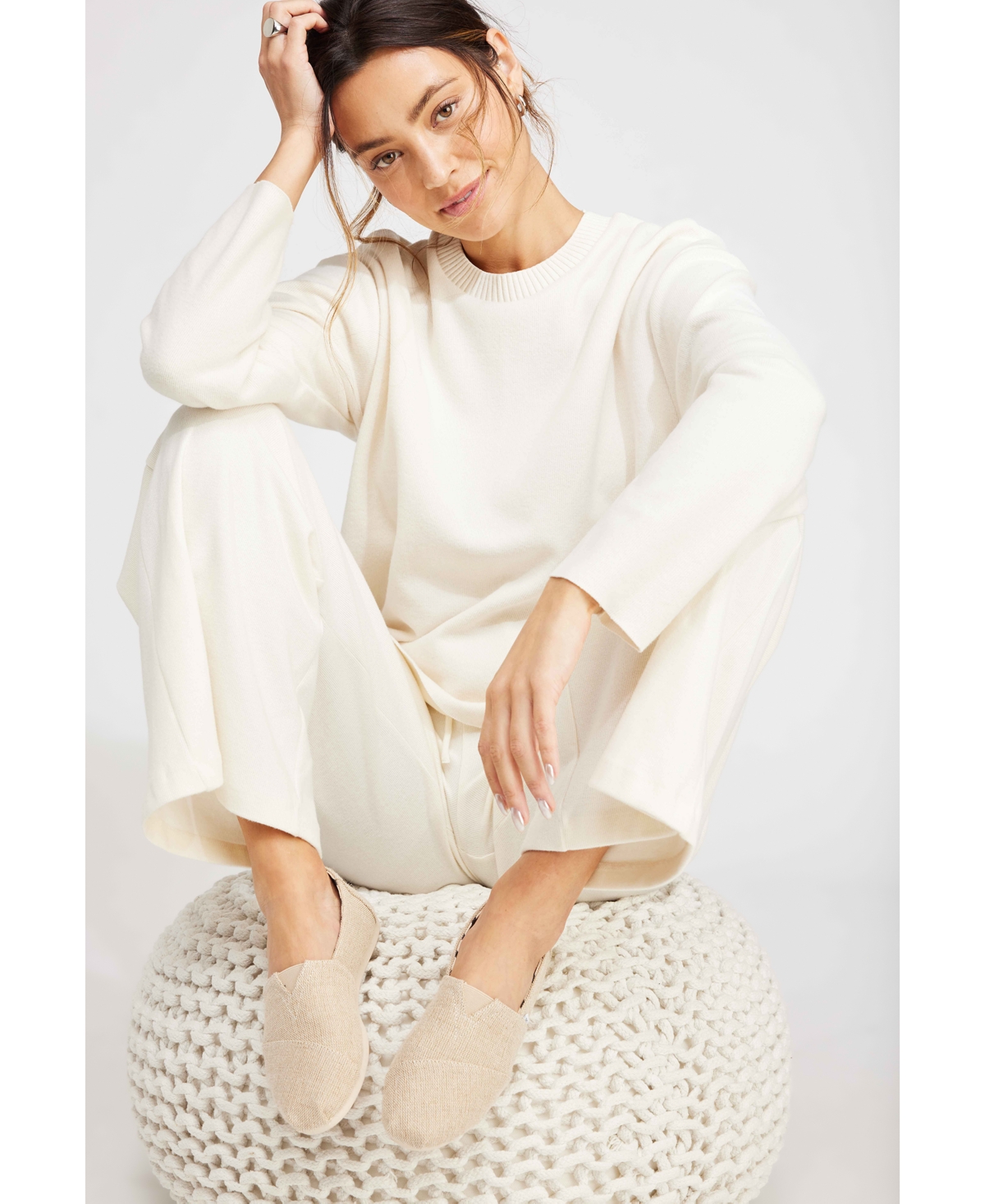 Toms Alpargata Slip-on In Natural Undyed Heritage Canvas