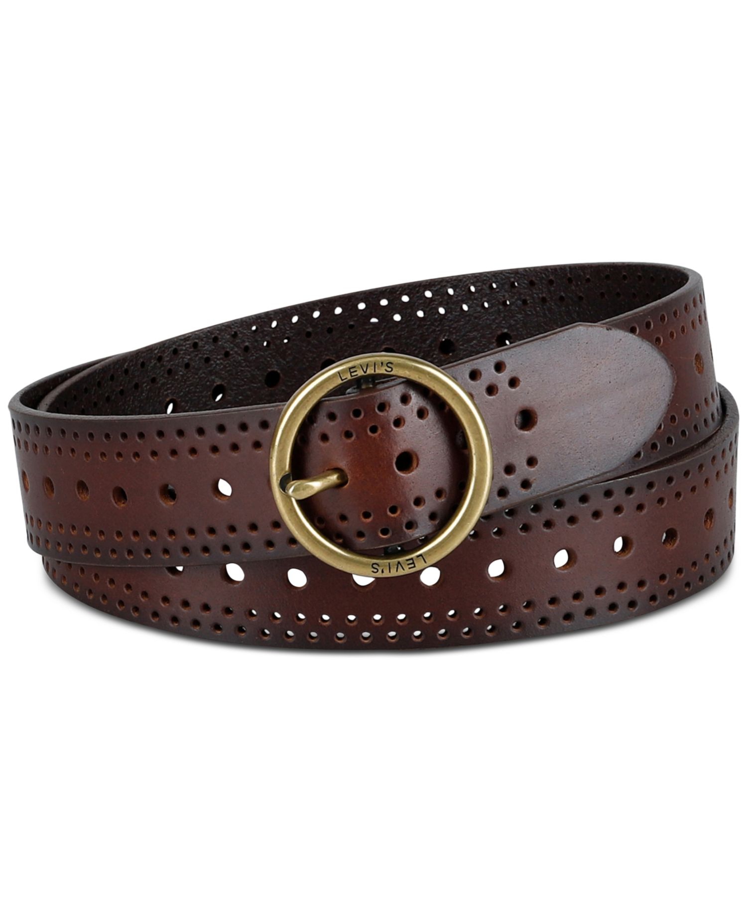Women's Adjustable Laser Cut Leather Belt