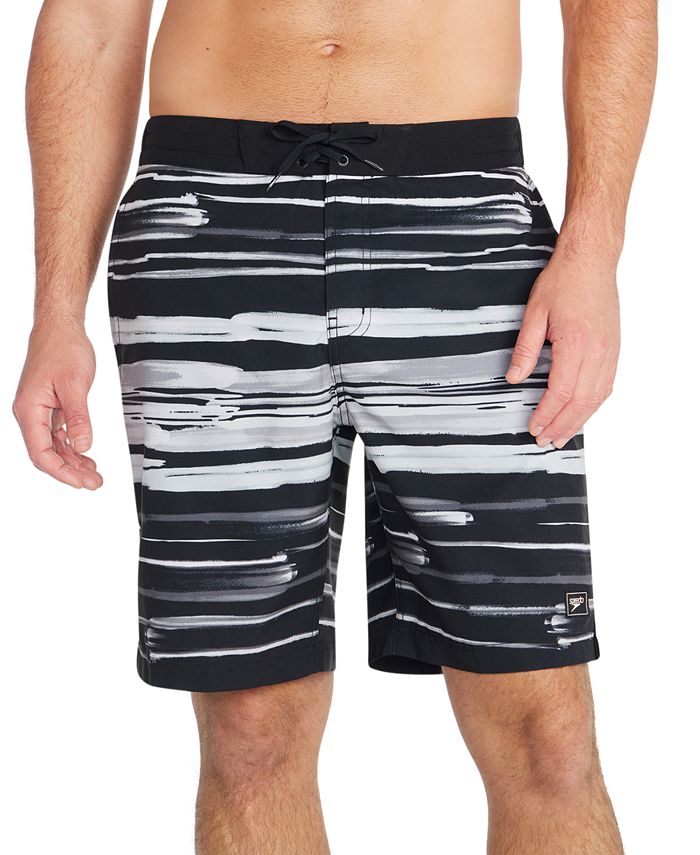 Speedo Men's Bondi Basin Printed Stripe Board Shorts Macy's