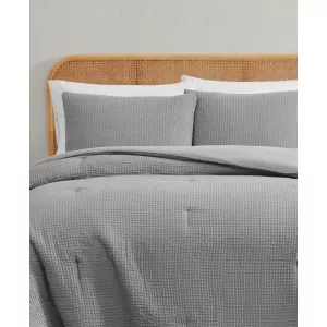 Truly Soft Textured Waffle Comforter Set