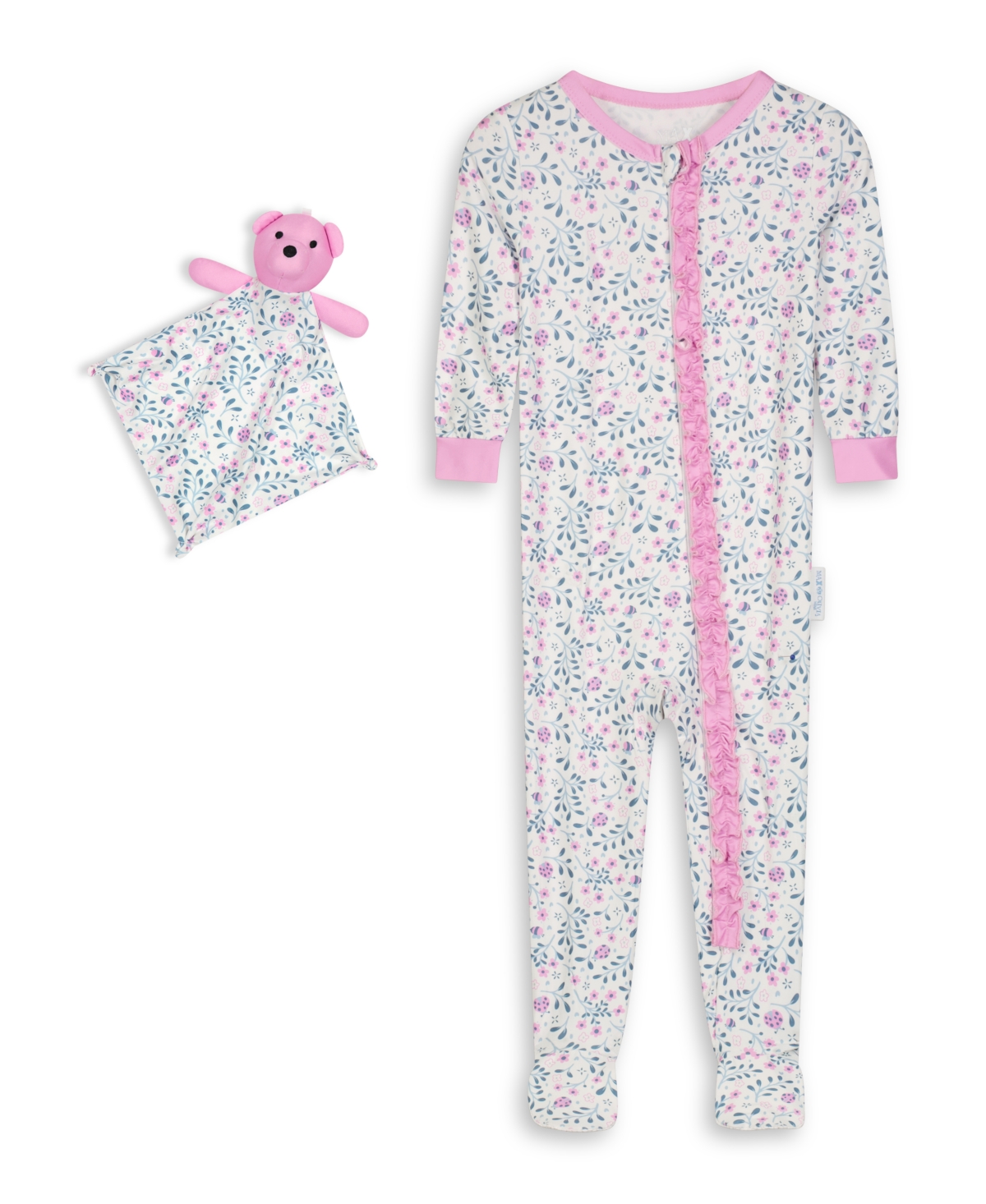Shop Max & Olivia Baby Girls Snug Fit Coverall One Piece With Matching Blankie In Coral